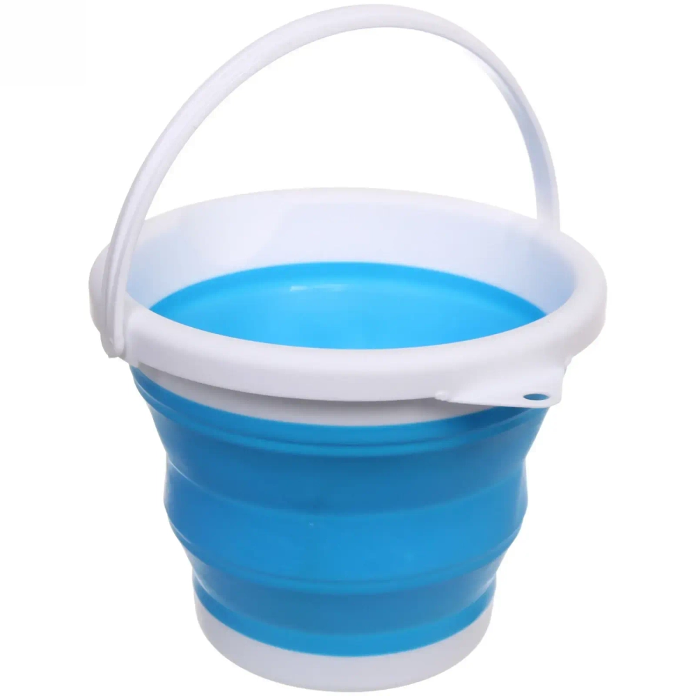 Ведро складное круглое 5л 25х20см синее