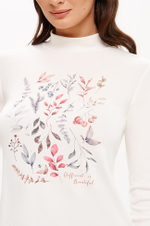 23391 Водолазка женская (молочный)