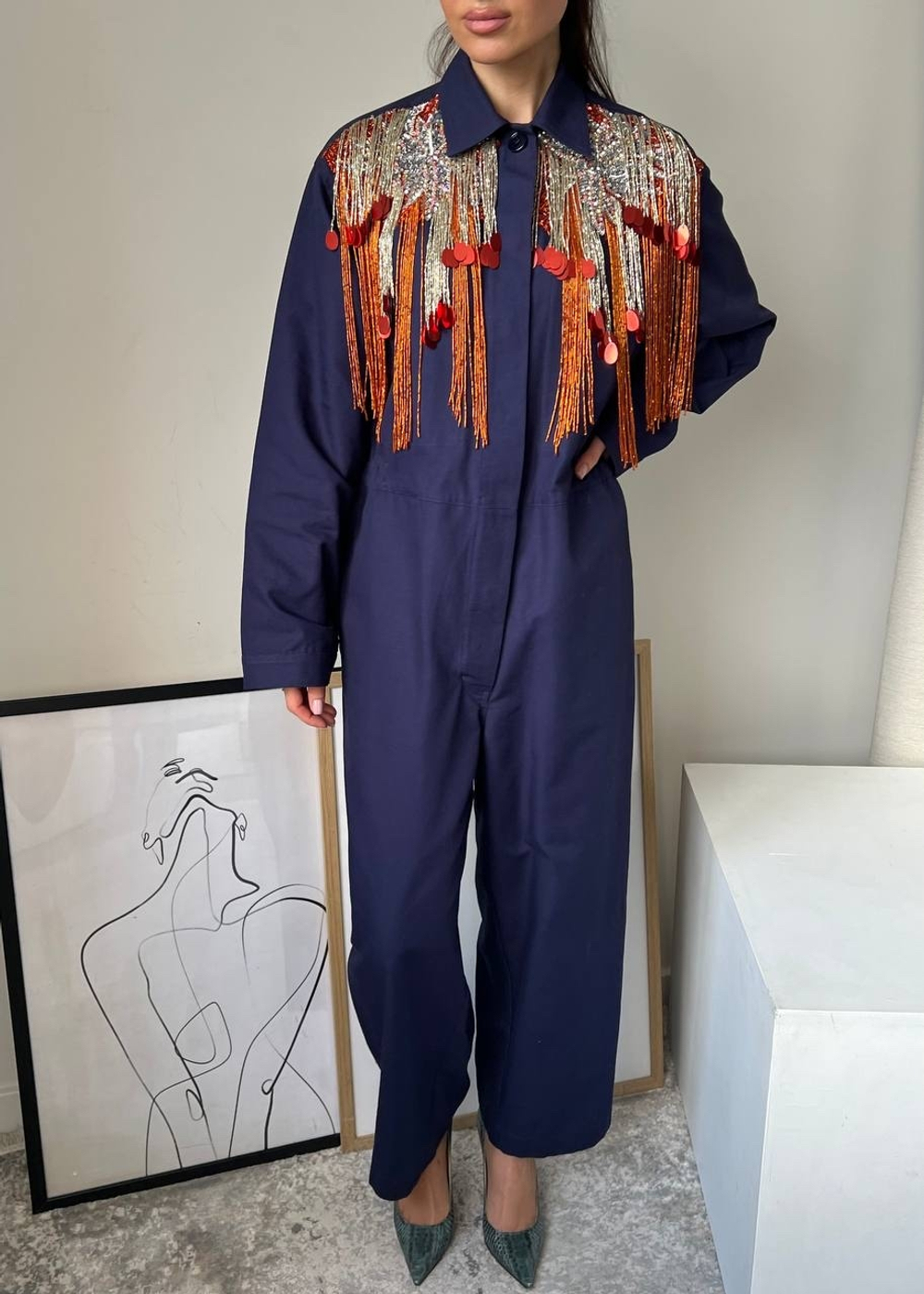 Хлопковый комбинезон Dries Van Noten, S