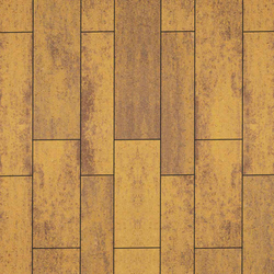 Тротуарная плитка ПАРКЕТ - Листопад гладкий Янтарь, комплект из 4 видов плит