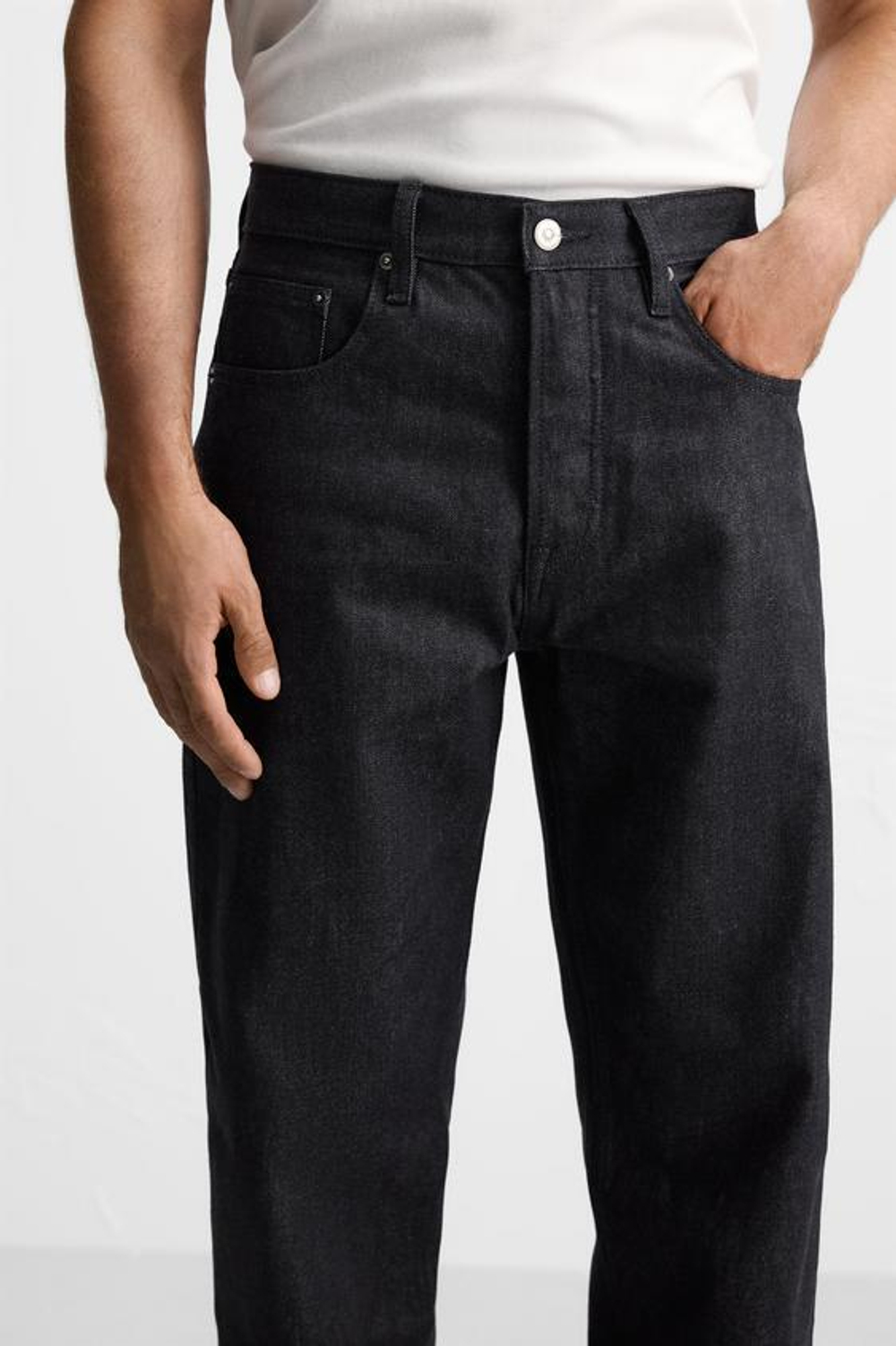 ZARA ДЖИНСЫ STRAIGHT-LEG, МОРСКОЙ СИНИЙ