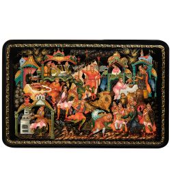 Народные промыслы ШК-35/ 1 Шкатулка «Летучий Корабль» Осин