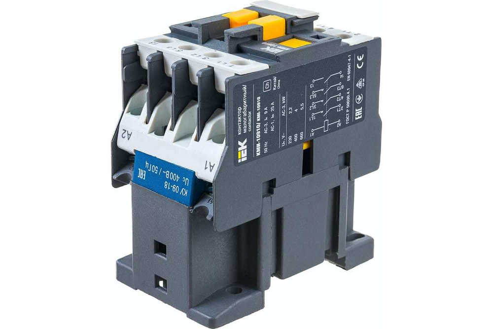 Контактор КМИ-10910 9А 400В/АС3 1НО IEK