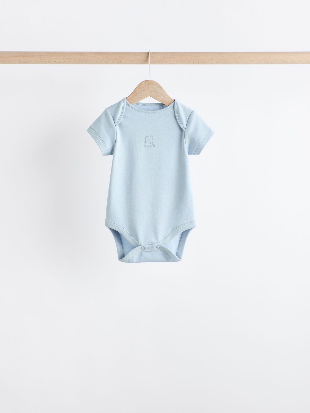 Боди с коротким рукавом для малышей Next N27-279, 5 шт., Молочный, Голубой