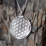 Кулон ЦВЕТОК ЖИЗНИ большой, серебро