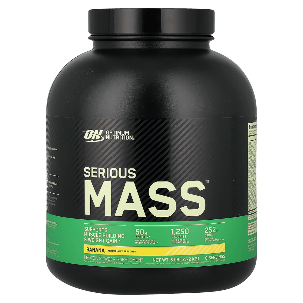 Optimum Nutrition, Serious Mass™, с банановым вкусом, 2,72 кг (6 фунтов)