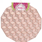 Салфетка плетеная 38см «Кубики» розовое золото