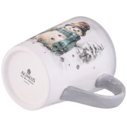 КРУЖКА AGNESS "С НОВЫМ ГОДОМ!" 12,2*8,8*10 СМ 320 МЛ (КОР=24ШТ.)
