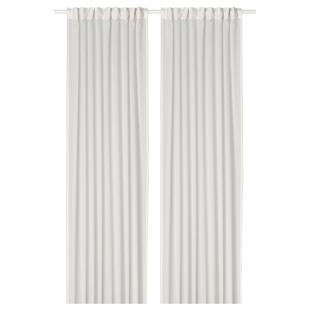 IKEA ROSENROBINIA  (ИКЕА РОСЕНРОБИНИА)  -  Шторы, 2 шт, на ленте/белые, 145x300 см