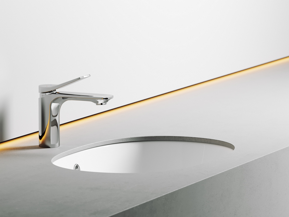 Умывальник овальный встраиваемый под столешницу Element 565x385x210мм, с крепежом и шаблоном для установки