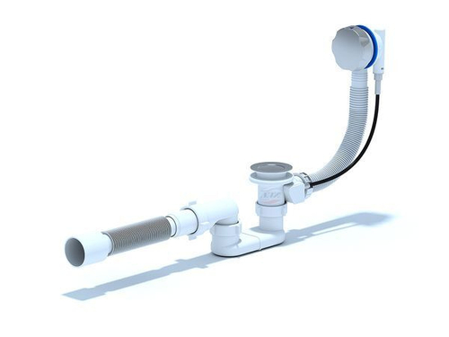 EM701 Перелив п/а с сифоном плоский 520 мм (пластик) (15)/(Е16 кор.пал.)