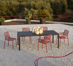 Стол пластиковый раздвижной Nardi Tevere 210, антрацит