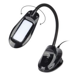 Настольный светильник ЭРА NLED-478-8W-BK светодиодный на прищепке черный