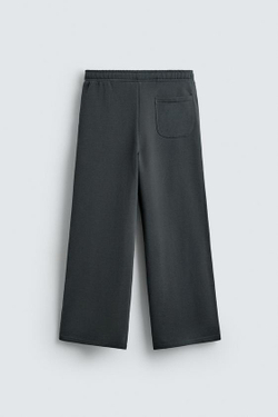 ZARA БАЗОВЫЕ ШИРОКИЕ БРЮКИ-ДЖОГГЕРЫ, ТЕМНЫЙ АНТРАЦИТ