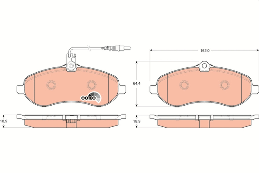 TRW - GDB1718-TRW - Brake Pad Set, disc brake