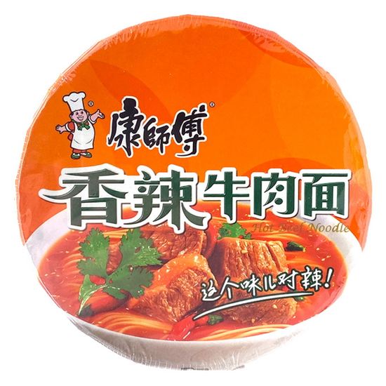 Лапша быстрого приготовления Hot Beef Noodle острая со вкусом кимчи, 119 г (Китай)