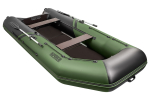 Броня-360 СК слань+киль зеленый-черный (Лодка ПВХ под мотор с усилением)