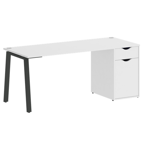Home Office Стол письменный VR.SP-3-178.1.A Белый Бриллиант/Металл Антрацит 1780*720*750