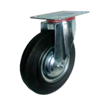 Колесо d100 неповоротное на площадке Черная резина 003867