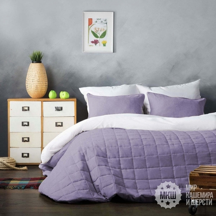 Покрывало СОФТ велюровое (арт. BL02-021-23) - лавандовое