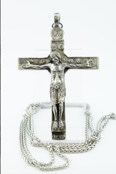 Крест священника “Моя вселенная и все, что наполняет ее” (серебрение)