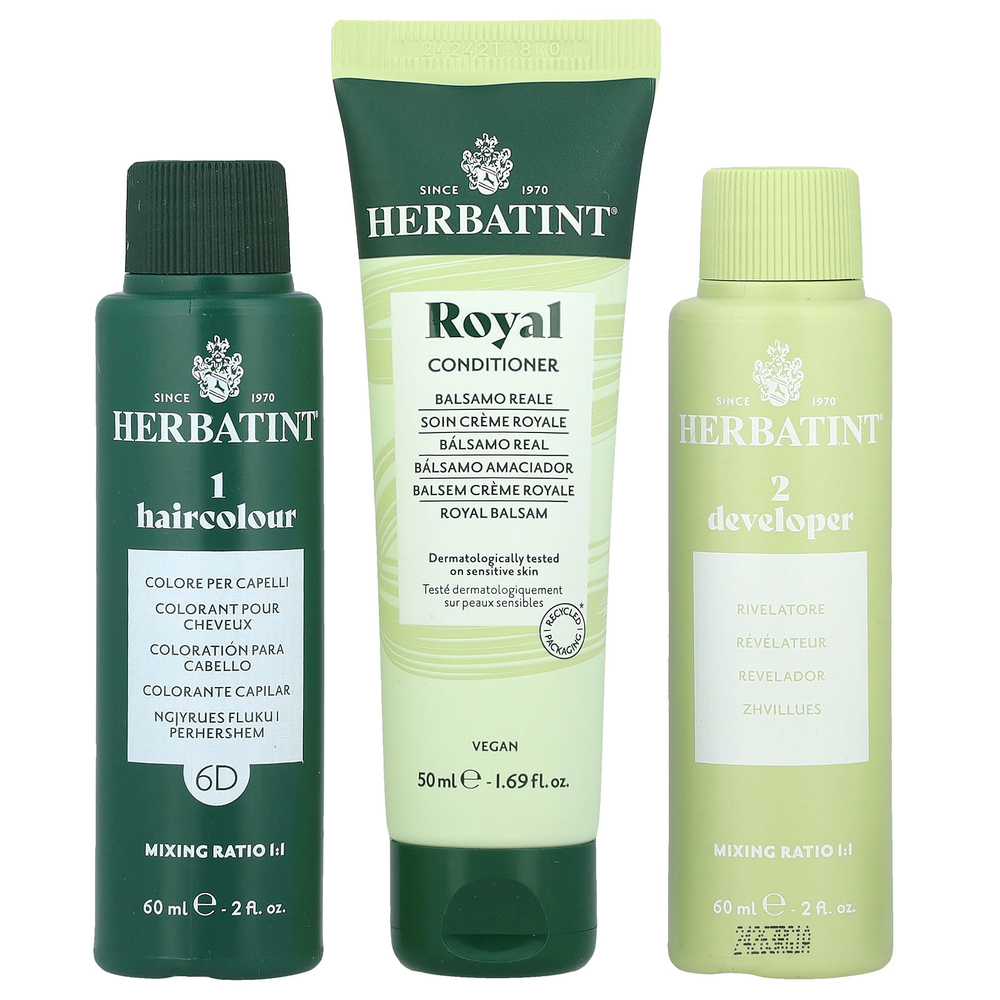 Herbatint, Стойкая гель-краска для волос, 6D, темно-золотистый блонд, 170 мл (5,75 жидк. унц.)