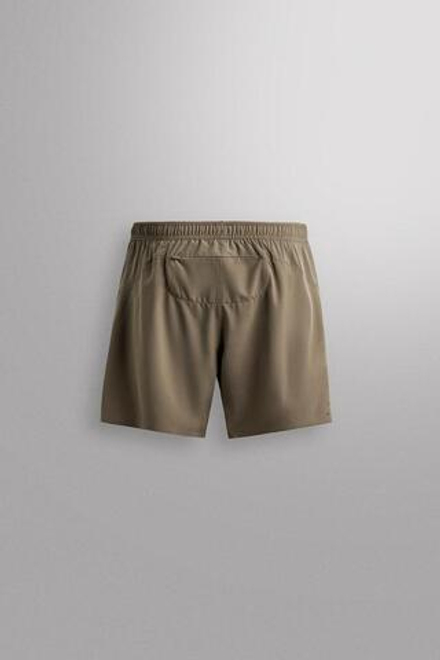 ZARA БАЗОВЫЕ СПОРТИВНЫЕ ШОРТЫ, СВЕТЛО-ЗЕЛЕНЫЙ