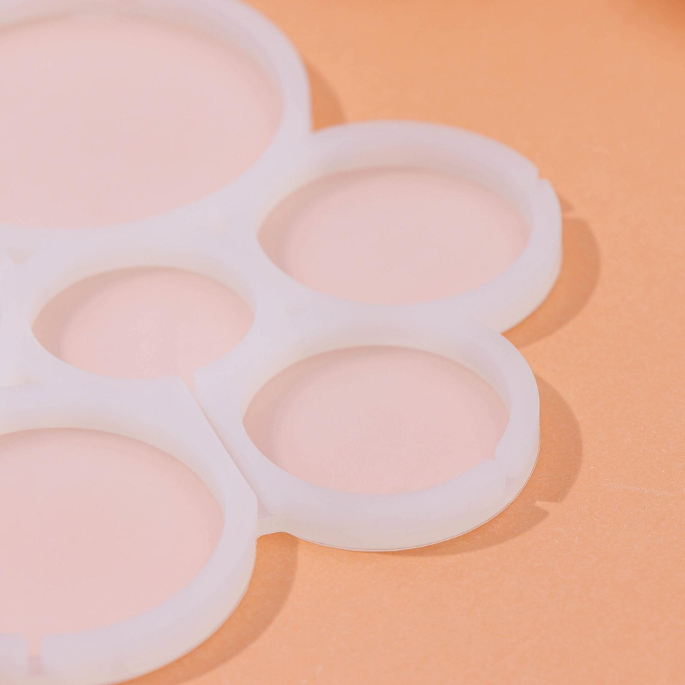 Форма силиконовая для карамели "Круги Микс" 6 ячеек 17*15,5*0,7 см