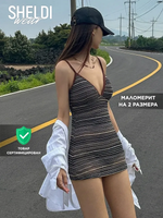 Купальник платье слитный для пляжа