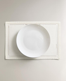 ZARA HOME САЛФЕТКА ПОД СТОЛОВЫЕ С ПРИНТОМ, КОРИЧНЕВЫЙ