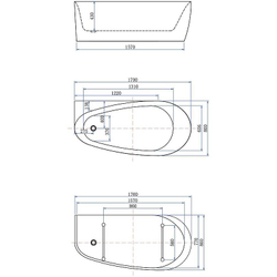 Акриловая ванна Allen Brau Priority 2 170x80 2.31002.21 белый матовый