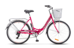 Велосипед STELS 26" Pilot-850 ,7ск, рама сталь/корзинка 19 (Малиновый)