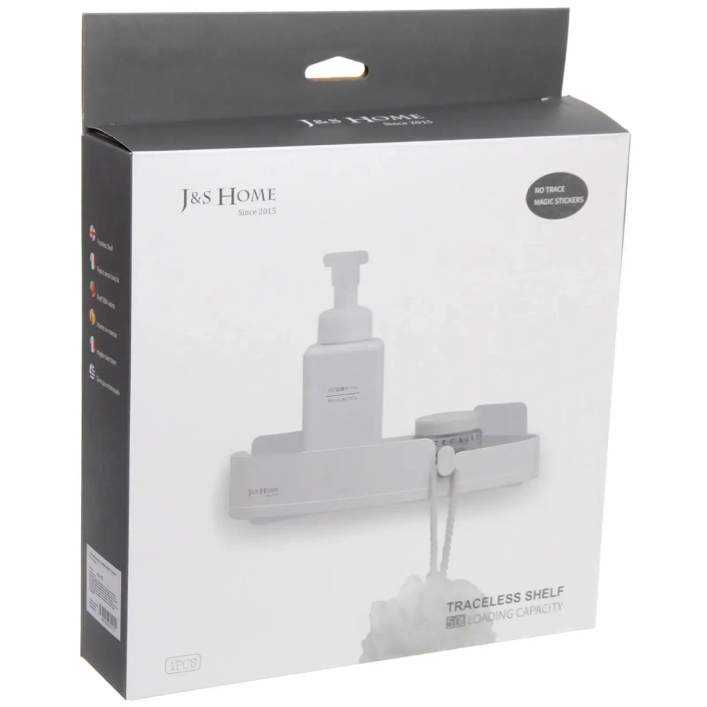 Полка для ванны с липким слоем угловая 27х19,5х5см