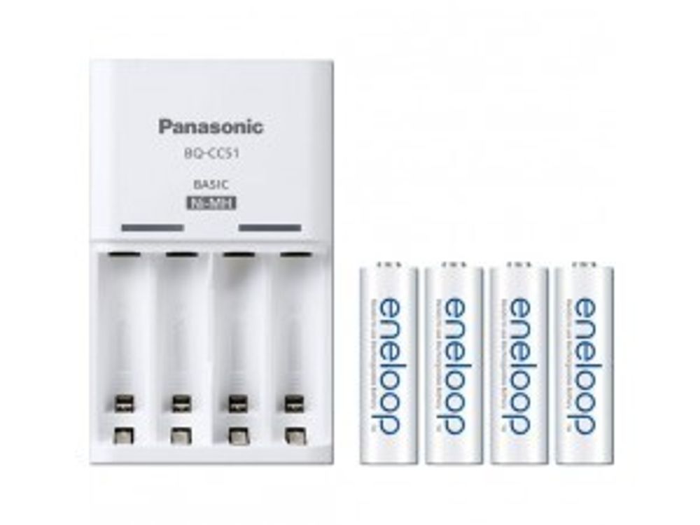 Зарядное устройство Panasonic Eneloop Basic K-KJ51MCC40E для AA/AAA + 4шт AA 1900 mAh