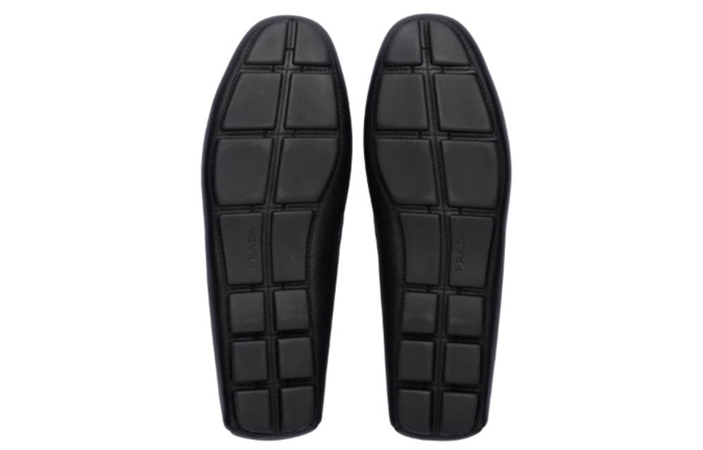 PRADA Logo Plaque Loafers