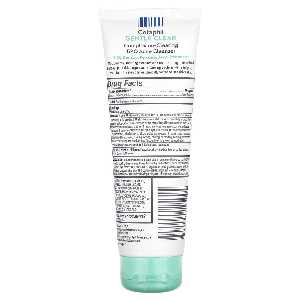 Cetaphil, Gentle Clear, очищающее средство от акне, 4,2 жидк. Унции (124 мл)