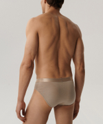 Мужские трусы слипы спорт Atlantic, набор из 2 шт., пима хлопок, бежевые, Basic 2BMP-013