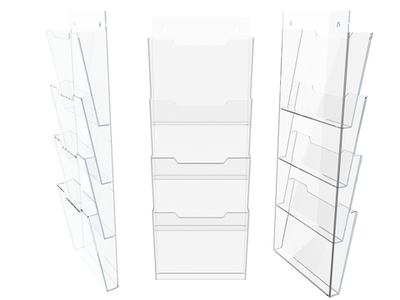 Карман буклетница А4 4-х яр вертикальный