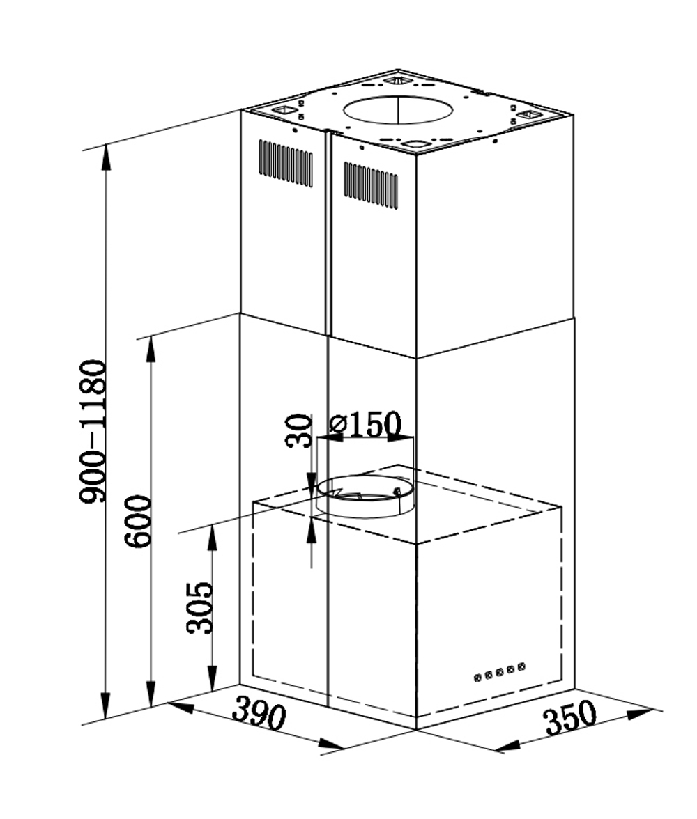 Кухонная вытяжка MAUNFELD Bath Light Isla 35 нержавеющая сталь фото 11