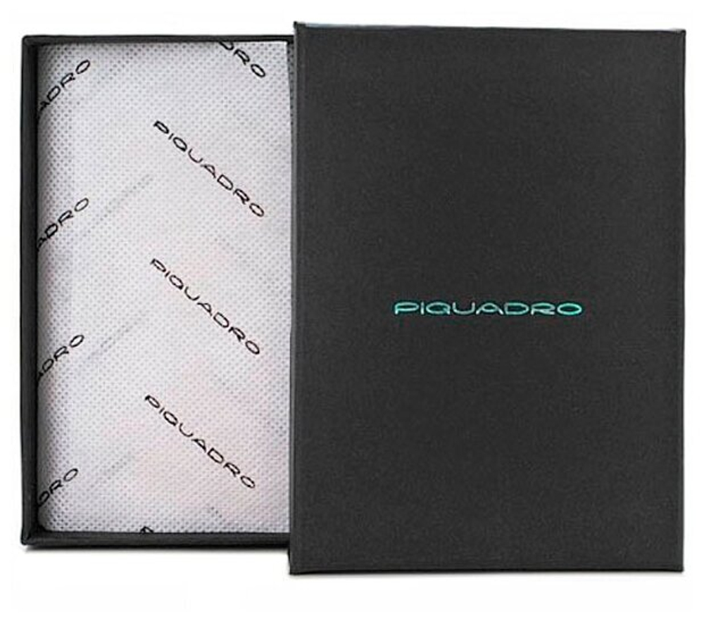 Чехол для кредитных карт Piquadro Black Square PU1243B3R/N черный натуральная кожа