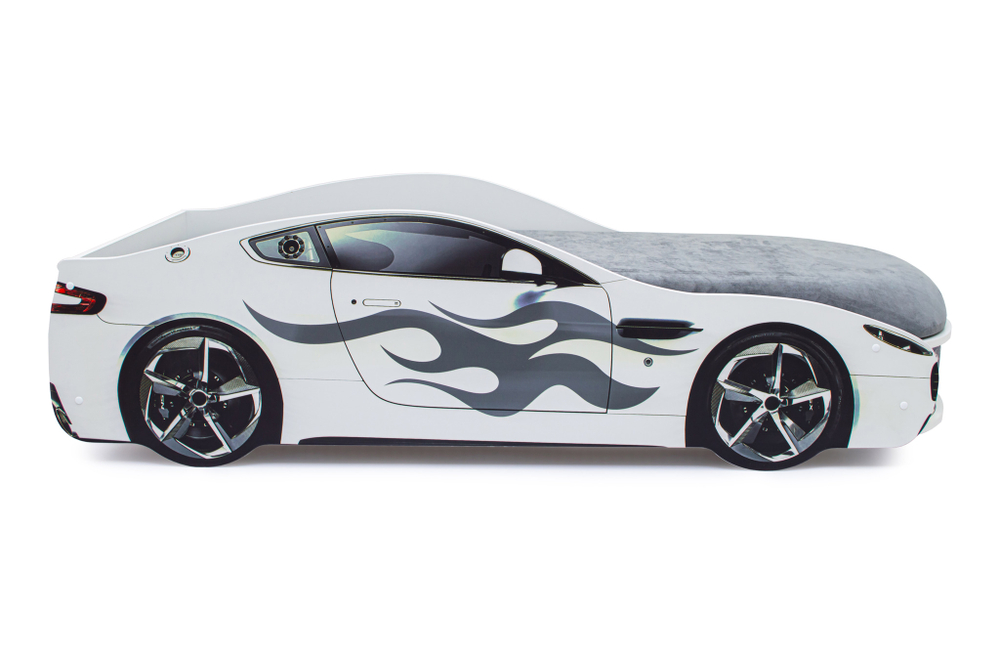 Кровать с матрасом Бельмарко Бондмобиль белый