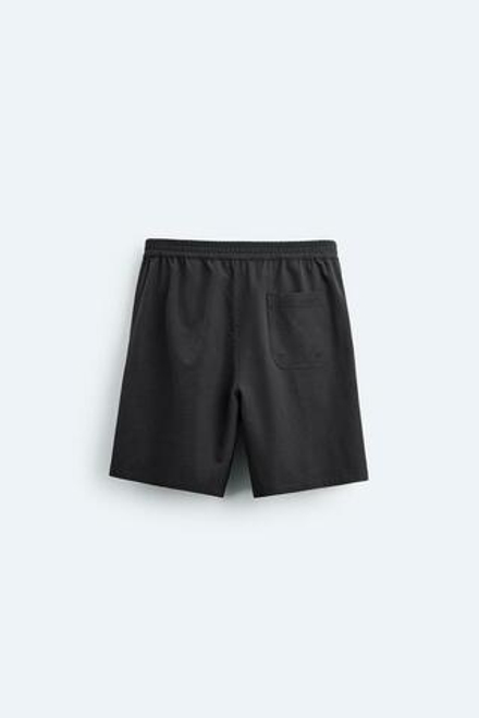 ZARA ДЛИННЫЕ ПЛАВКИ ИЗ РЕЛЬЕФНОЙ ТКАНИ, ЧЕРНЫЙ