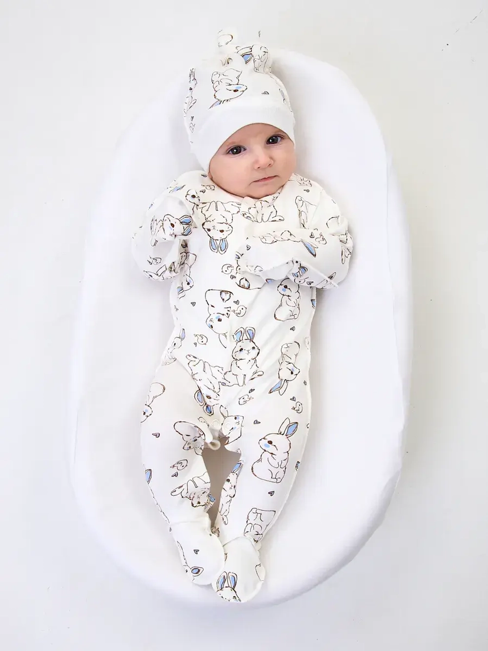 Летний конверт плюшевый на выписку для новорожденного