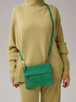 Замшевая сумка Deboro 3017 зеленый изумруд