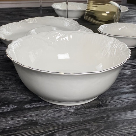 Lenardi 305-069 Салатник 23х9см АВРОРА ЗОЛОТО в под.уп.(х12)Фарфор