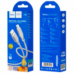 Кабель USB x Lightning Hoco. X98 (2.4A/1m.) Crystal Silicon