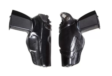 VEKTOR Кобура поясная из натуральной кожи для ИЖ-71 и аналогичных по размерам, с оригинальной шлевкой, позволяющей носить пистолет в двух различных положениях