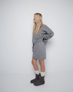 Джемпер из смесового кашемира косы светло-серый