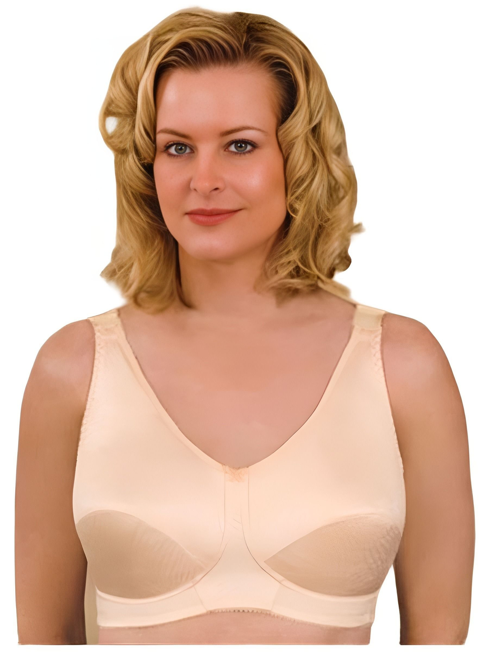 Бюстгальтер Comfort разгрузочный больших размеров без косточек, 100E бежевый