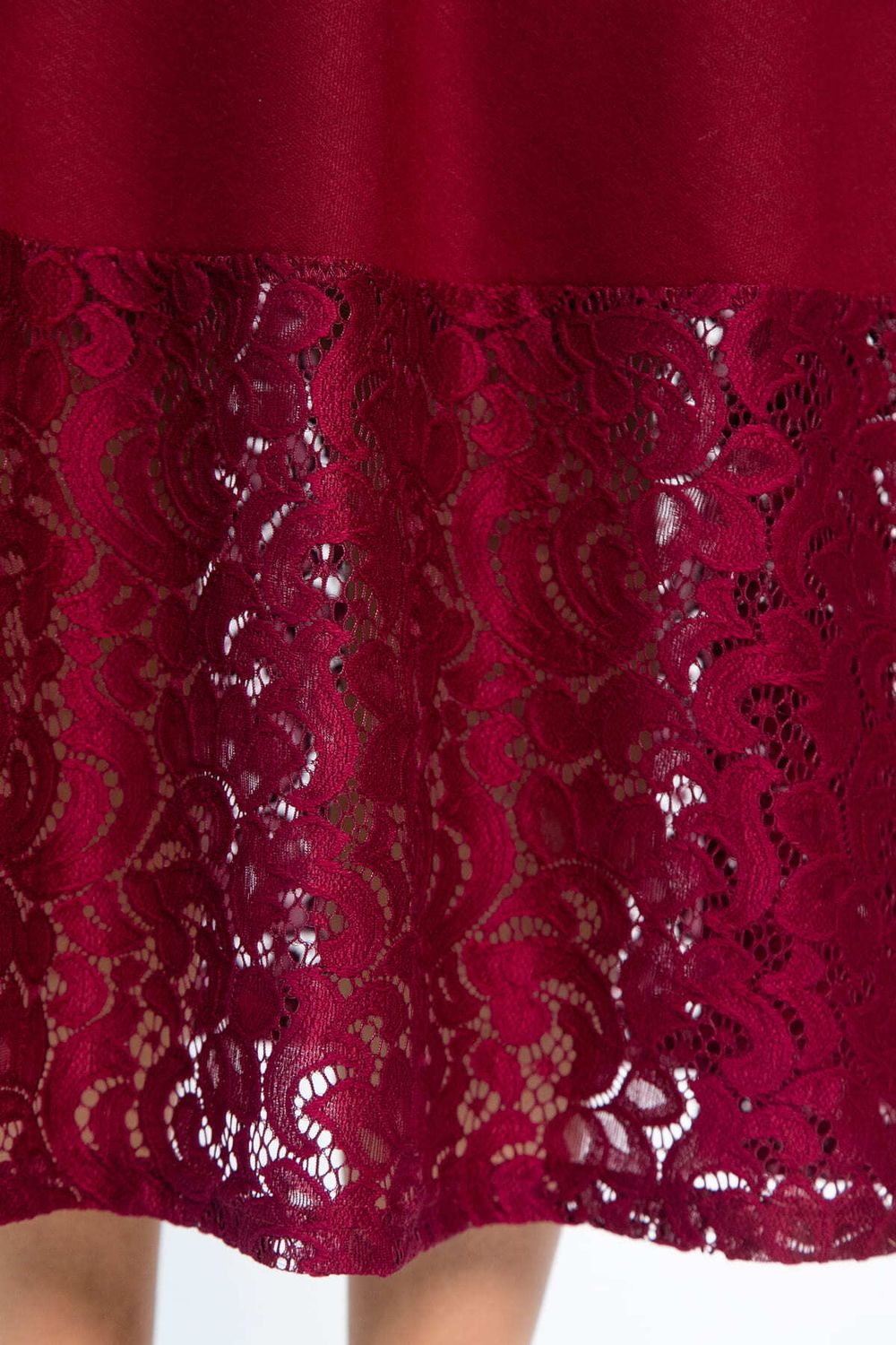 Юбка с кружевом Элегия (бордо) Ю14912-10М LT Collection